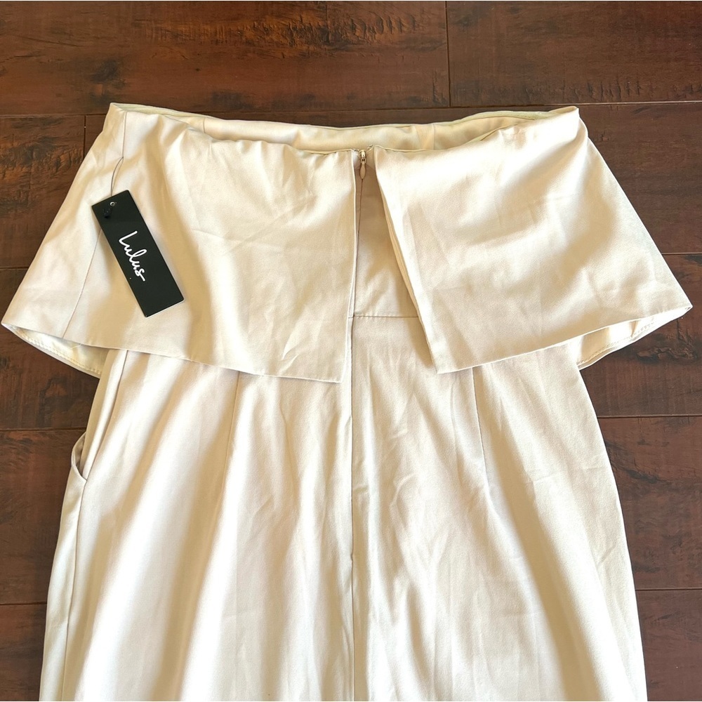 LULU’S Lots Of Love Ivory Strapless Midi Dress Size Small - Picture 7 of 14